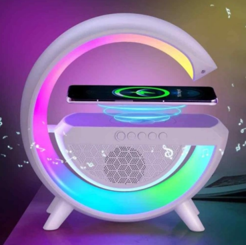 Głośnik RGB lampka LED ładowarka