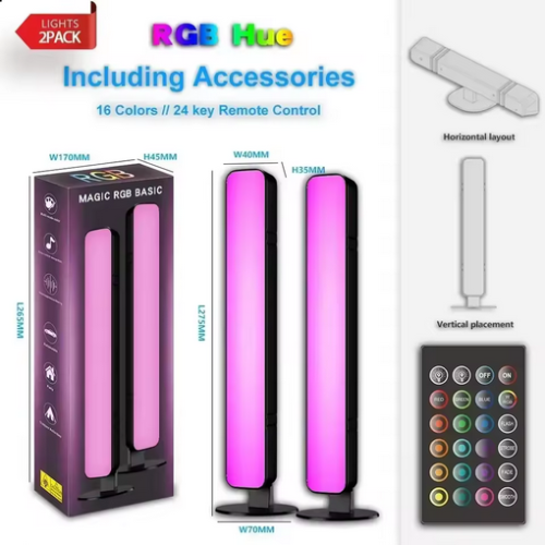 Inteligentne listwy świetlne kolumny LED RGB z Pilotem