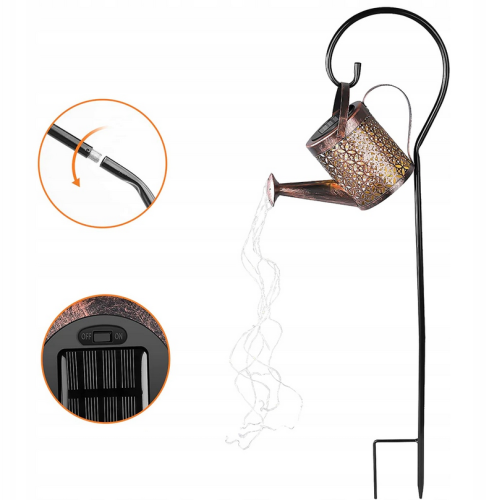 Solarna Lampa Ogrodowa – Konewka LED z Efektem Wodospadu