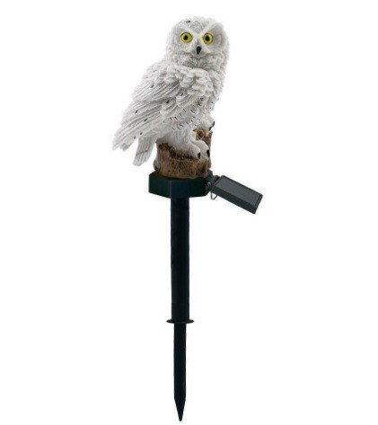 Lampa Ogrodowa LED Solarna - Sowa Wodoodporna z Czujnikiem Zmierzchu