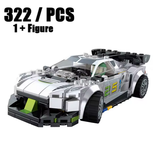 322PCS Model Samochodu – Edukacyjne Klocki Konstrukcyjne dla Dzieci biały