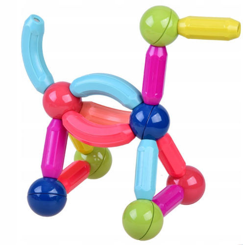 Klocki Magnetyczne Edukacyjne Magnetic Sticks 64szt