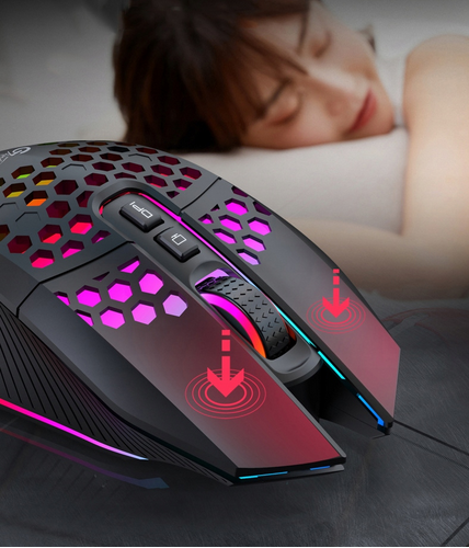Bezprzewodowa Mysz Gamingowa RGB 2.4GHz – 1600 DPI