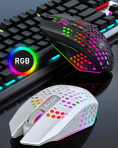 Bezprzewodowa Mysz Gamingowa RGB 2.4GHz – 1600 DPI