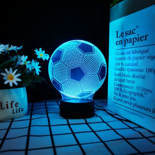 Lampka LED 3D piłka – dekoracyjna lampka nocna