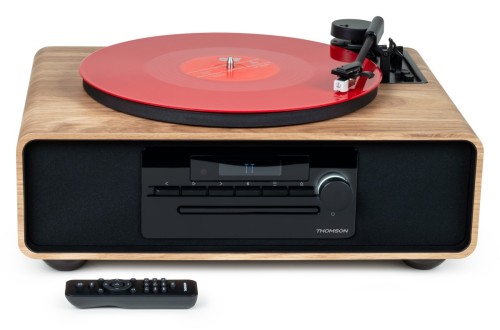 Gramofonem z głośnikami Bluetooth, radiem FM, odtwarza płyty CD/MP3 Thomson MIC300TT/400DUO (14)