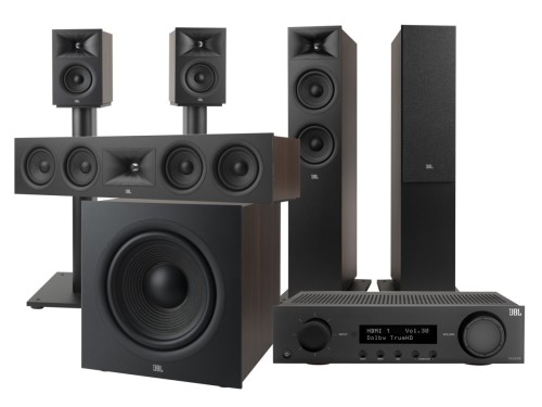 Zestaw kina domowego JBL MA510 + STAGE 260F + STAGE 245C + STAGE 240B (stojaki w komplecie) + STAGE 220P  ESPRESSO  (1)