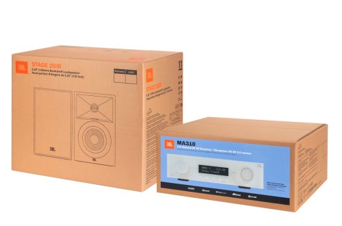 Zestaw stereo audio JBL MA310 + STAGE 250B do muzyki, filmów i gier, 2.0 LATTE (9)