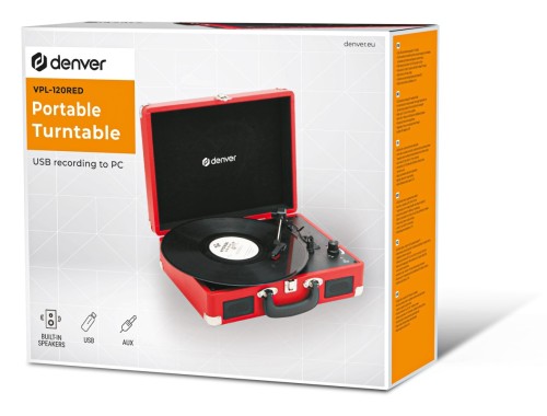 Gramofon  Denver VPL-120 czerwony (4)