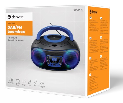 Denver TDB-212BU radio FM/DAB+, Bluetooth, CD, USB, niebieskie (7)