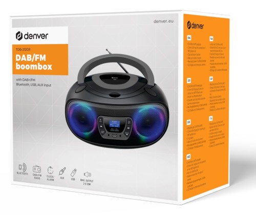 Denver TDB-212GR radio FM/DAB+, Bluetooth, CD, USB, szare (7)