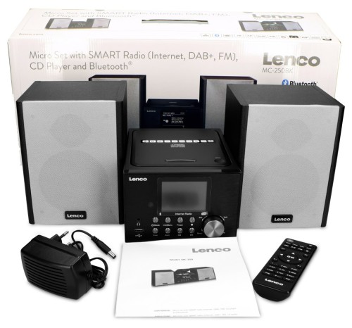 Lenco MC-250BK - mikrowieża z CD, USB, radiem internetowym, FM/DAB+ i Bluetooth (9)