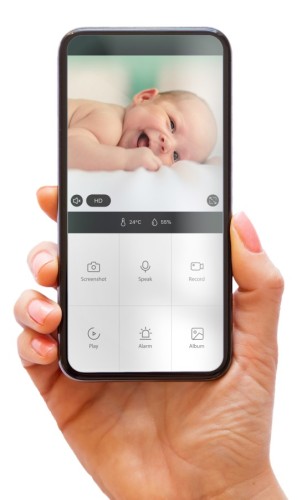 Alecto SMARTBABY10 - wideoniania Wi-Fi - biało/szara (3)