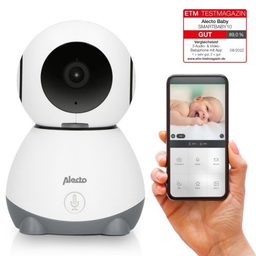 Alecto SMARTBABY10 - wideoniania Wi-Fi - biało/szara (13)