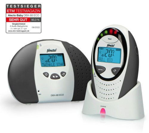 Alecto DBX-88 LIMITED - cyfrowa niania elektroniczna z wyświetlaczem, biały/antracyt (3)