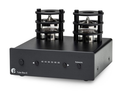 Pro-Ject Tube Box E czarny - lampowy przedwzmacniacz gramofonowy, czarny (1)