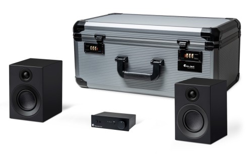Zestaw podróżny Pro-Ject TRAVEL SET – Praktyczny system audio w opakowaniu podróżnym/prezentowym, czarny (1)