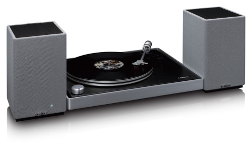 Zestaw stereo gramofon z aktywnymi głośnikami LENCO L-455BK + SPB-240BKGY (1)