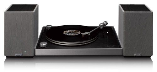 Zestaw stereo gramofon z aktywnymi głośnikami LENCO L-455BK + SPB-240BKGY (2)