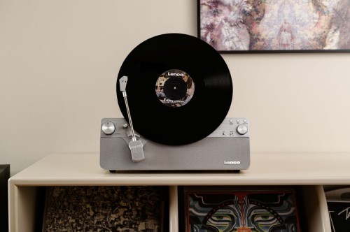 Zestaw stereo automatyczny pionowy gramofon LENCO LSA-071SI + Aktywne głośniki LENCO SPB-240BKGY (13)