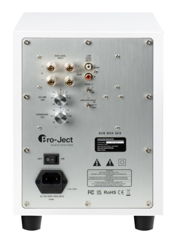 Pro-Ject Sub Box 50 E High Gloss White - aktywny subwoofer 50 W RMS (1)
