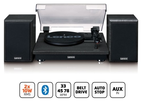 Lenco LS-100BK - gramofon z osobnymi głośnikami i Bluetooth (1)