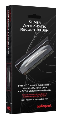 Audioquest Silver Anti Static Record Brush - szczotka węglowa do czyszczenia płyt LP (1086 tys. włókien) (7)