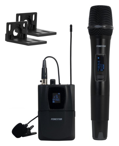 Fonestar SONAIR-PRO-2MP - zestaw mikrofonu ręcznego i krawatowego UHF z podwójnym odbiornikiem (4)
