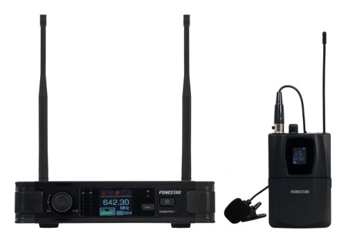 Fonestar SONAIR-PRO-1P – profesjonalny bezprzewodowy zestaw UHF z mikrofonem krawatowym (1)