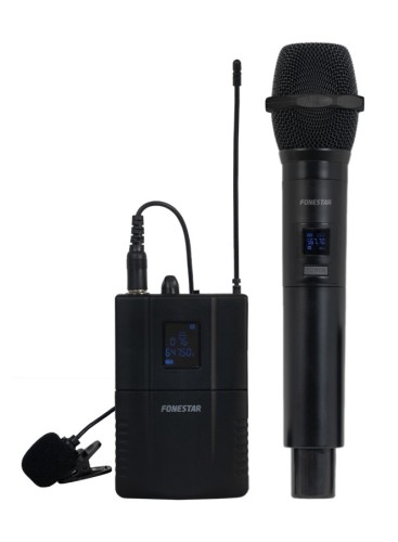 Fonestar SONAIR-2MP - Zestaw mikrofonu ręcznego i krawatowego o stałej częstotliwości w paśmie UHF (3)