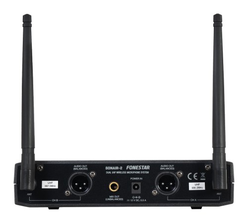 Fonestar SONAIR-2MP - Zestaw mikrofonu ręcznego i krawatowego o stałej częstotliwości w paśmie UHF (6)