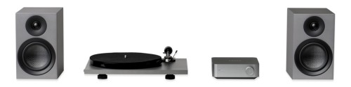 Pro-Ject STEREO SET PHONO + STREAMING - zestaw audio ze wzmacniaczem WiiM i gramofonem, szary (1)
