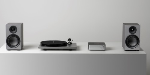 Pro-Ject STEREO SET PHONO + STREAMING - zestaw audio ze wzmacniaczem WiiM i gramofonem, szary (2)