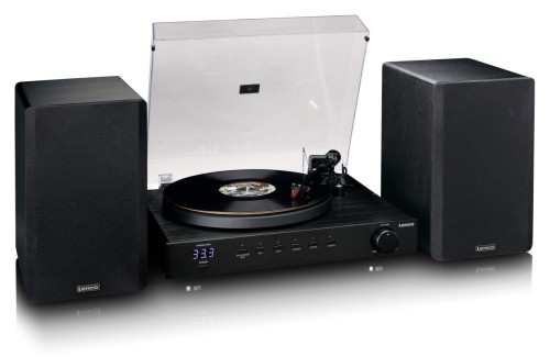 Audiofilski gramofon Hi-Fi Lenco LS-700BK z wkładką Ortofon 2M Red, dwoma głośnikami o mocy 100W i funkcją Bluetooth (1)