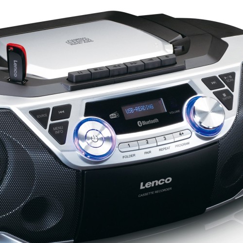 Radioodtwarzacz z CD i magnetofonem LENCO SCD-720SI Radio FM DAB+  z funkcją Bluetooth (2)