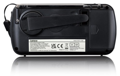 Radio przenośne  FM/ SW LENCO MCR-113BK Analogowe na baterie i dynamo (5)