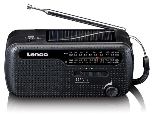 Radio przenośne  FM/ SW LENCO MCR-113BK Analogowe na baterie i dynamo (10)