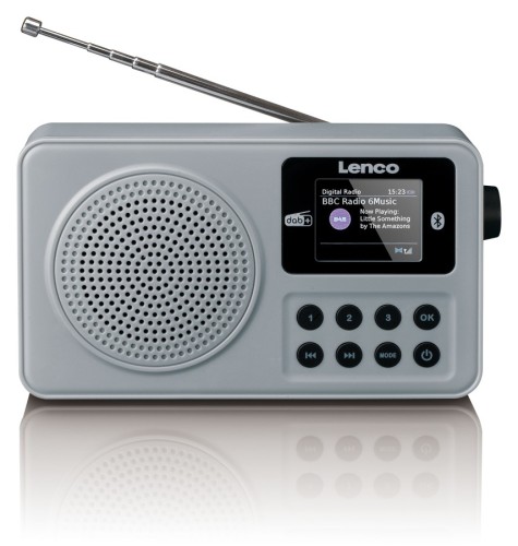  Przenośne radio cyfrowe DAB+ FM z Bluetooth w kolorze szarym LENCO PDR-034GY  (3)