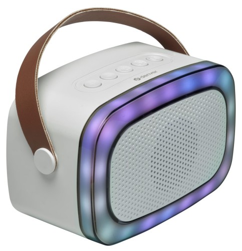 Głośnik przenośny DENVER BTM-610 Biały, Bluetooth z funkcją karaoke, mikrofon w zestawie (3)