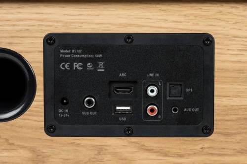 Aktywny głośnik  o mocy 150 W z pilotem Thomson WS702 z funkcją Bluetooth/ARC/RCA/USB/optycznym/AUX (7)