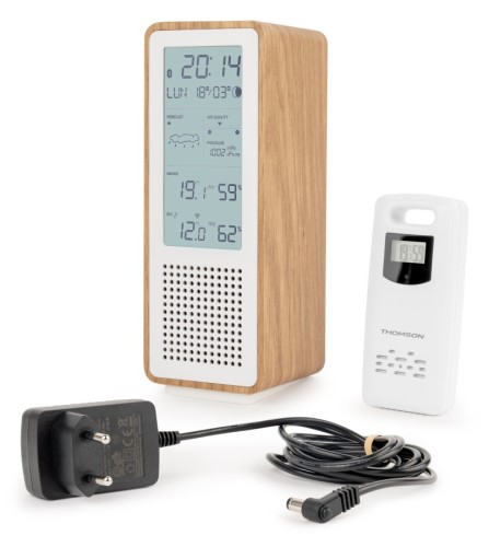 Stacje pogodowe Thomson WS102TWH z głośnikiem Bluetooth i radiem FM (1)