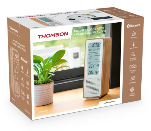 Stacje pogodowe Thomson WS102TWH z głośnikiem Bluetooth i radiem FM (11)