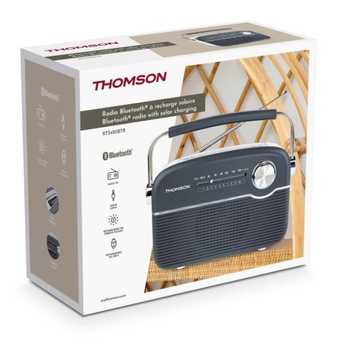 Przenośne radio FM z funkcją Bluetooth i ładowaniem słonecznym Thomson RTS450BTG (9)