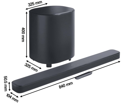 Soundbar JBL BAR 500 MkII Czarny 5.1-kanałowy, Bezprzewodowy Subwoofer, 4K, Dolby Vision, HDMI eARC, MultiBeam 3.0, Wi-Fi (3)