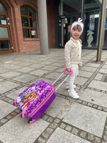 Walizka podróżna na kółkach Psi Patrol - różowa duża (2)