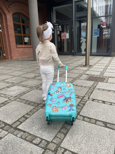 Walizka podróżna na kółkach Psi Patrol - turkusowa duża (6)