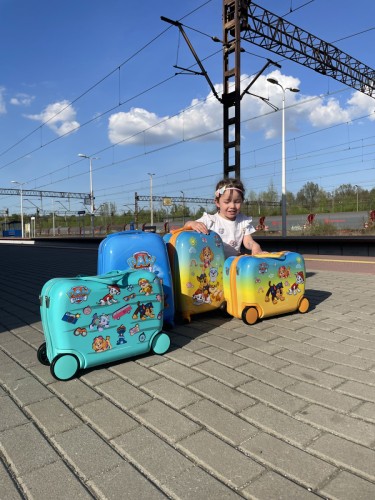 Jeżdżąca walizka podróżna Psi Patrol - turkusowa mała (5)