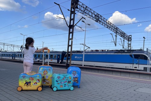 Jeżdżąca walizka podróżna Psi Patrol - turkusowa mała (7)
