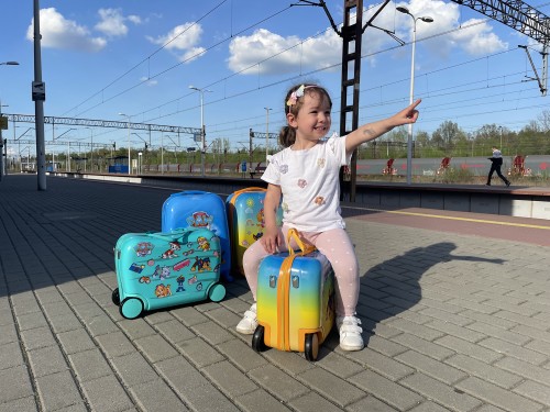 Jeżdżąca walizka podróżna Psi Patrol - turkusowa mała (8)