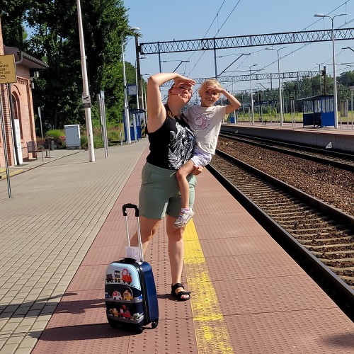 Walizka podróżna na kółkach - pojazdy (2)